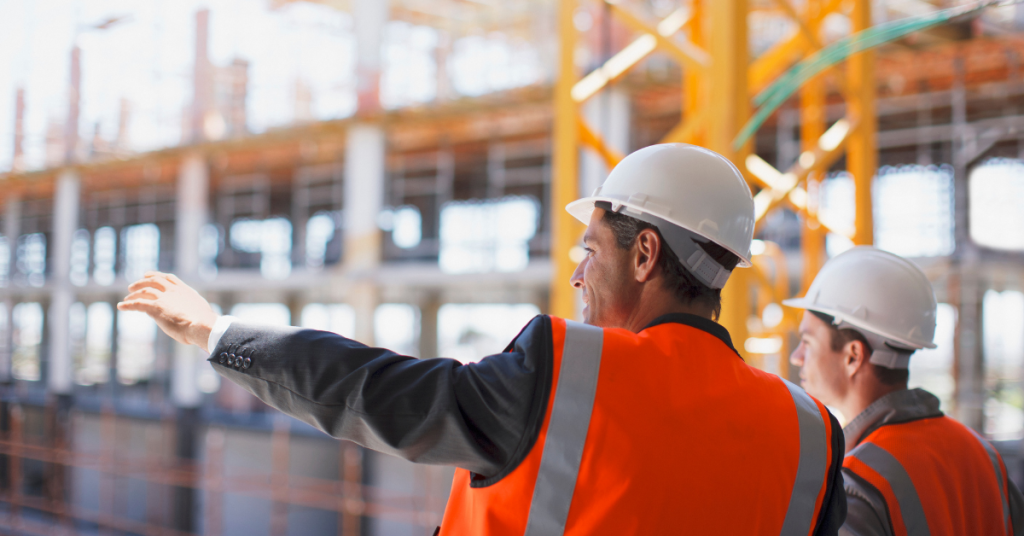 Construction workers at a job site